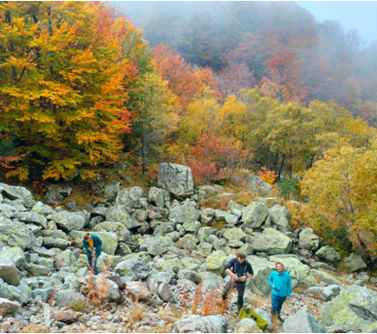 Searching for mammals in Kosovo's mountains (Photo: Mees van Horssen)